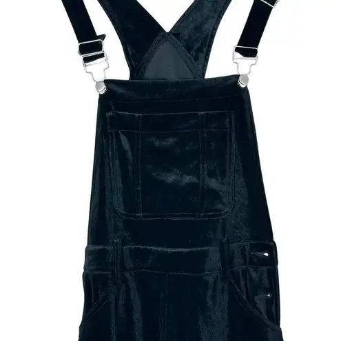 Magnolia South NWT Velvet Shortalls Womens XS Black Soft Grunge Dark Academia
