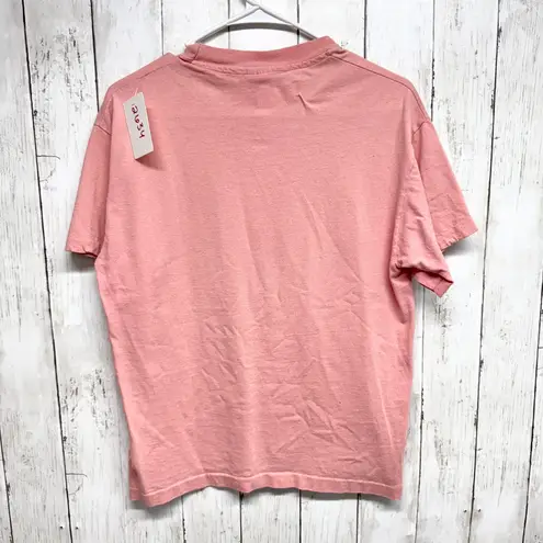 Anvil Top Unisex Size Medium Pale Pink Graphic Cotton Short Sleeve Tee Shirt