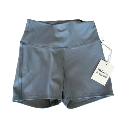 Revolve WellBeing + BeingWell Biker Shorts Gray XS Compression Slimming High Waist NEW - Image 4