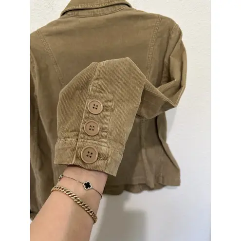 Bill Blass Vintage 90s Y2K era L corduroy jacket light brown/tan cropped blazer