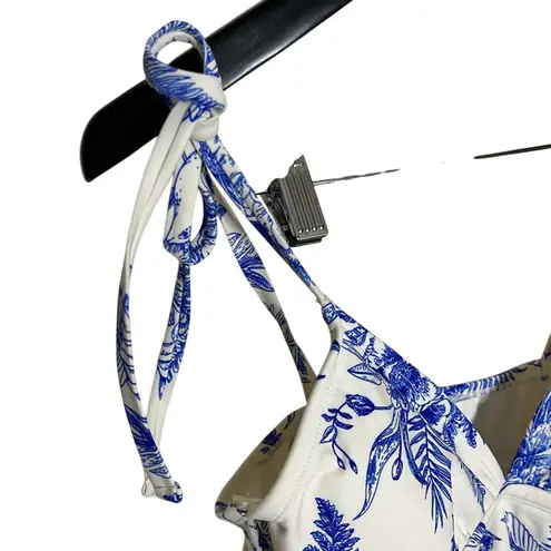 Kona Sol Shoulder Tie Hummingbird One-piece Swim Suit Medium