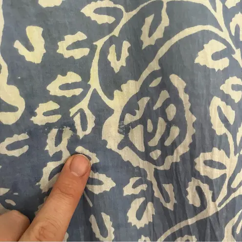 Gretchen Scott Designs Blue Floral V Neck Tunic Top Coverup