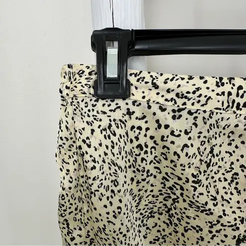 VERO MODA Ruched Asymmetrical Satin Animal Print Skirt Size Small