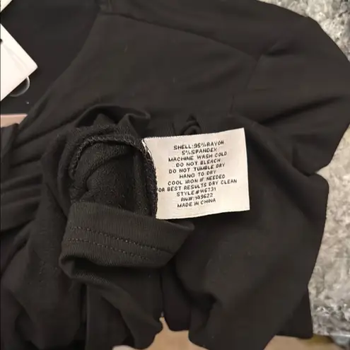 Walter Baker Black Asymmetrical Fitted Top