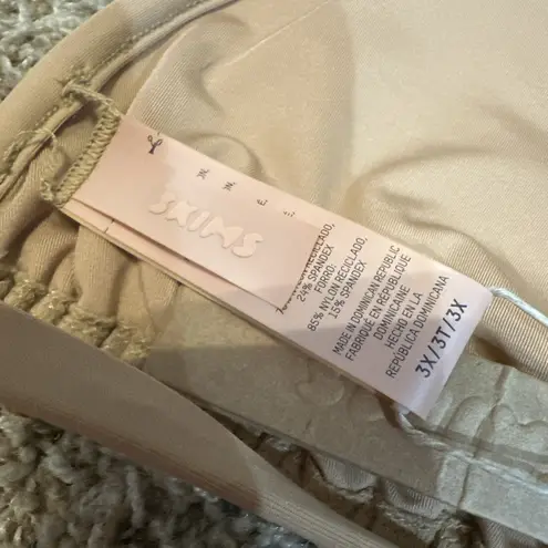 SKIMS Rhinestone Swim Triangle Bikini Top in Ochre Tan Beige Size 3X NWT