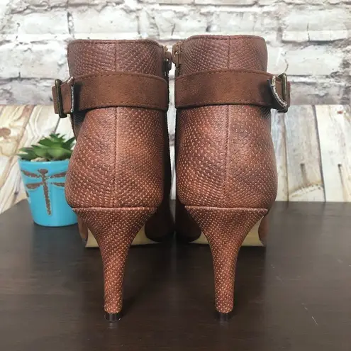 Michael Antonio NEW  Size 7.5 Fremont Cognac Microfiber Heeled Ankle Booties