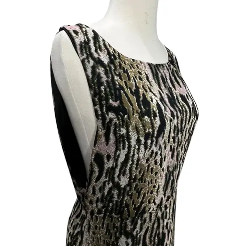 For Love & Lemons Y2K Maxi Dress M Black Pink Leopard Sleeveless Boho Mob Wife Size M