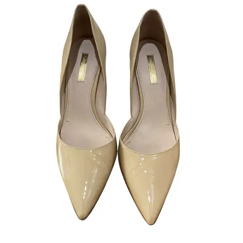 Louise et Cie Hermosah Patent Pointed Toe Pumps Bisque Nude Womens Size 10