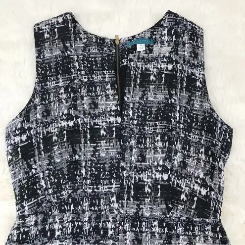 Pim + Larkin  Metallic Tweed Mini Sheath Dress Sleeveless Gray Black Size Medium