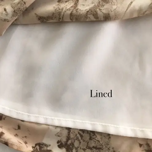 Apostrophe Ivory & Tan Floral Skirt