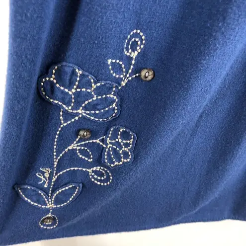 Lole Womens Dress Faux Wrap V-Neck Empire Waist Cap Short Sleeve Knit Blue S