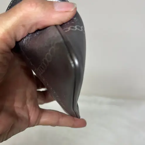 Coach  Jewel Leather Wristlet Silver/Silver No 43304 Hangtag Ball Chain Print