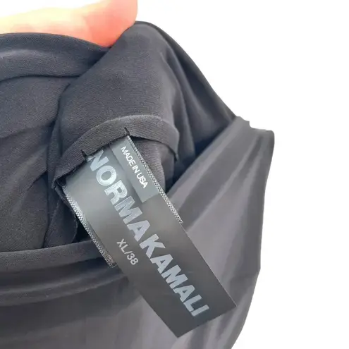 Norma Kamali Norma Kamali Spat Leggings in Black Flare Front Slit Stretch Size XL