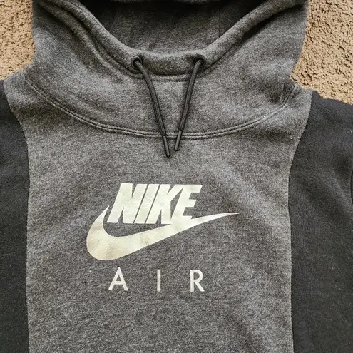 Nike Black/Grey/Silver  Cropped Hoodie, Women's M