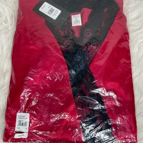 Frederick's of Hollywood Frederick’s of Hollywood Aspen Mae Satin & Lace Robe Plus Size 1X NWT - Image 2
