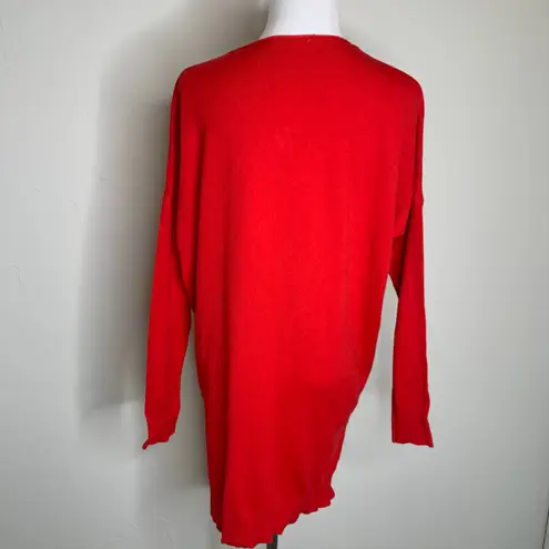 Andthewhy V Neck Red Sweater Sz Medium Small