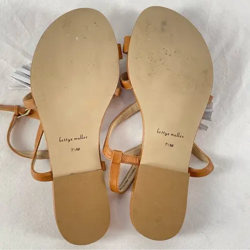 Bettye Muller ‎ Strappy Toe Tassel Sandal in Brown White Size 7.5 thumbnail 5