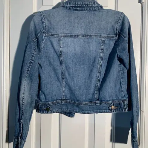 BP. Nordstrom Cropped Long Sleeve Denim Jacket Blue