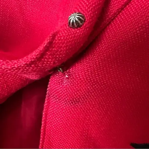 Vintage Saddle Ridge Vintage Western Red Studded Blazer M Black Suede Collar Size M