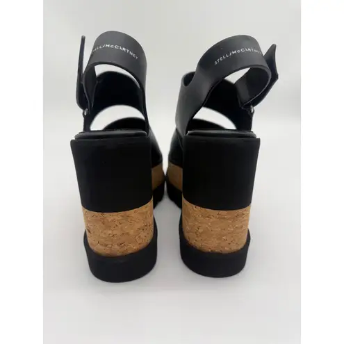 Stella McCartney NIB SneakelysePlatform Wedge Sandal Black Sz9.5 $795
