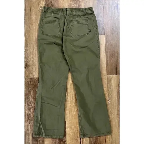 prAna  Pants Women’s 6 Olive Green Flat Front Straight Casual Pockets Outdoor EUC