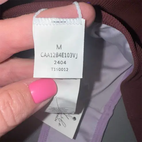 Cupshe  Women's Colorblock High Waist Bikini Bottom Size M Purple