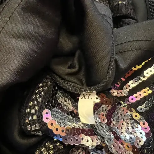 Leslie Fay sequined party cocktail sheath mini dress size XL