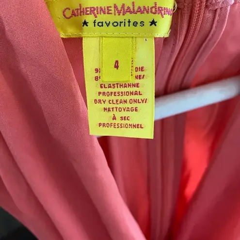 Catherine Malandrino silk Coral Sleeveless Short romper size 4