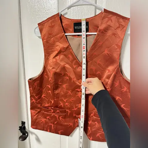 WildFang Terracotta Orange Swallow Bird Unisex Empower Vest size Large