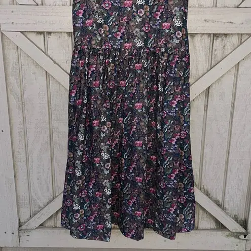 Vintage floral sleeveless jumper dress • possibly handmade • 90s • Teachercore