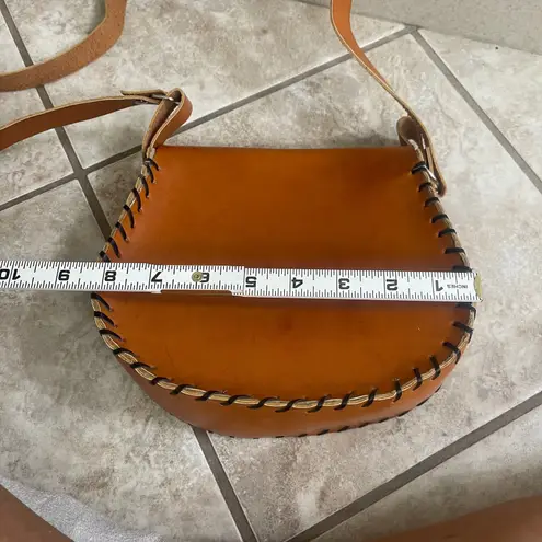 Hand tooled Leather Crossbody Bag Floral Shoulder Bag Western Purse mexican Brown