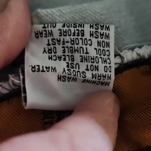 Baccini Vintage Light Denim Wrap Skirt with Black Whip Stitch Accent