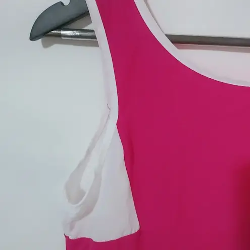 Rachel Kate  S Pink White Ruffle Tank Top