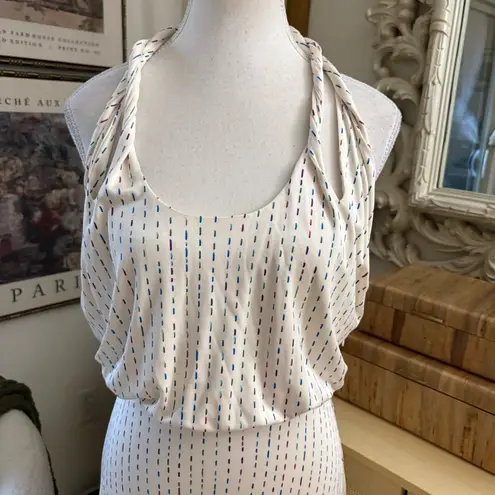 Mara Hoffman 100% Silk Halter Dress Y2K Size Medium