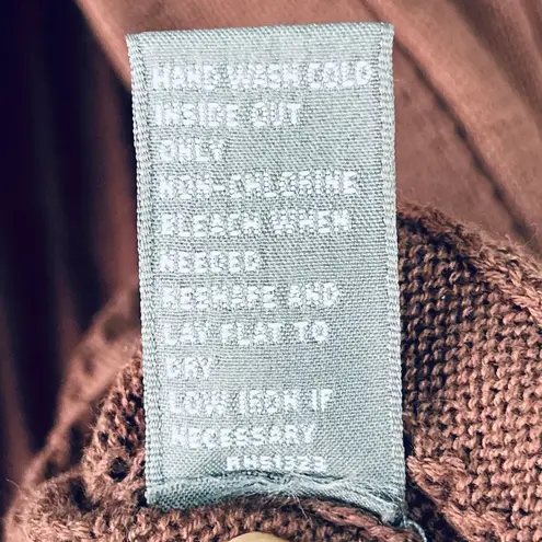 Josephine Chaus Brown Cardigan 3/4 Sleeve Sweater XL