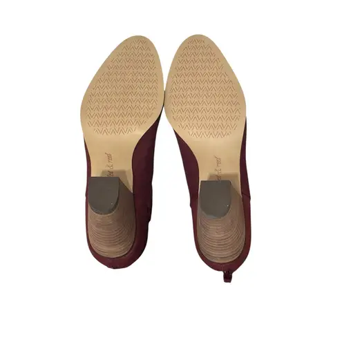 New! Violet & Red Jackson Laser Cut Topline Booties in Burgundy Red