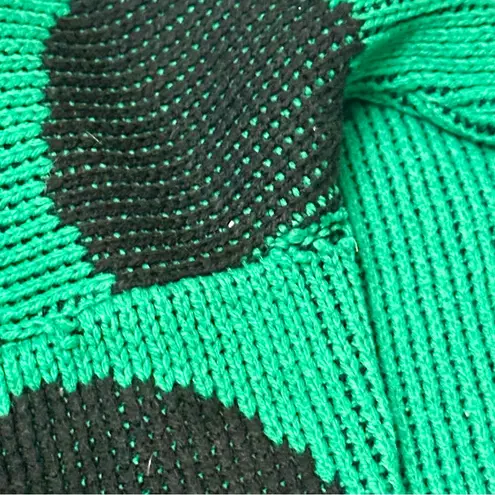 Bold Green and Large Black Polka Dot Sweater 80s Vintage Oversized Vibrant Cool Size undefined