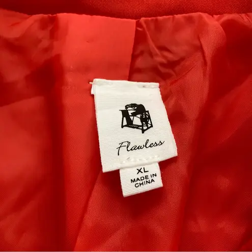 Flawless Bright Orange Red Blazer Coat Size XL Professional Jacket Like New