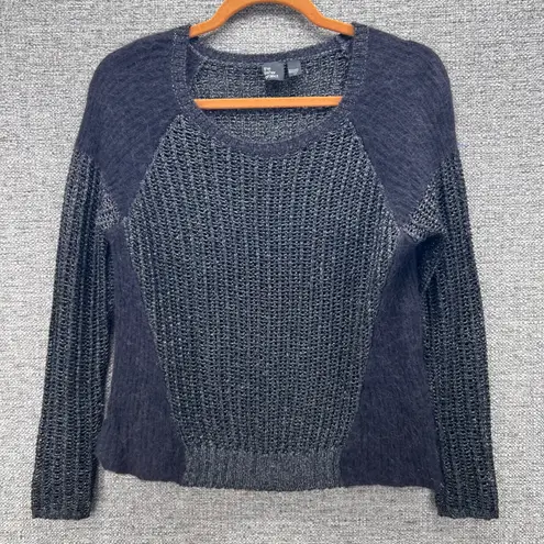 The Fisher Project Womens Sweater Size Small Grunge Cozy Knit Sparkle USA Made Black