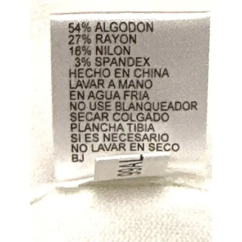 Alex Marie Off Shoulder Knit Top Size Large White Stretch Fabric Flattering Fit