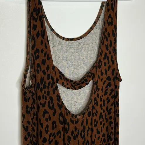 Swim Suits For All animal leopard print Sleeveless Tank Top Dress cover up Size XL