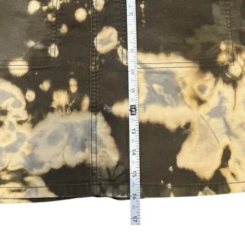 prAna Handmade Reverse Tie Dye Green Organic Cotton Skirt Size 10 Artisan Boho