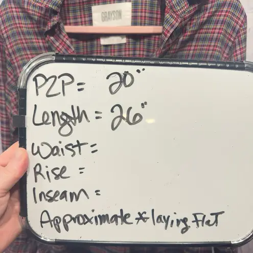 Grayson The Hero Button Down Plaid Red Navy White Yellow Size 2 Like New! Size L