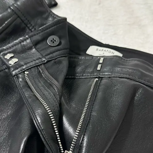 Babaton Aritzia Black Faux Leather Pants in Size 2