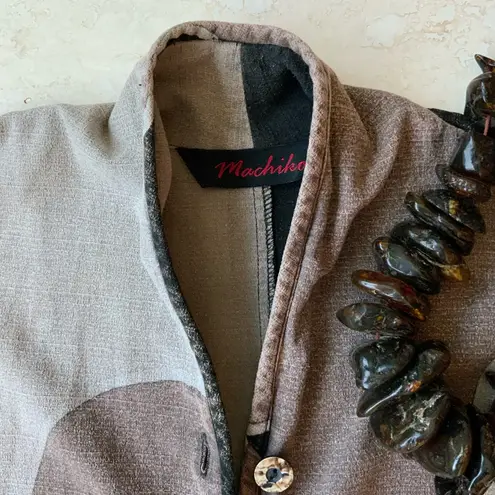 Machiko Fun Gray, Black, Brown, Top/Jacket 1X Gray Size XL