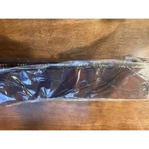 Raj Vintage Deadstock Y2K Brown Gold Beaded Boho Western One Size Belt NEW