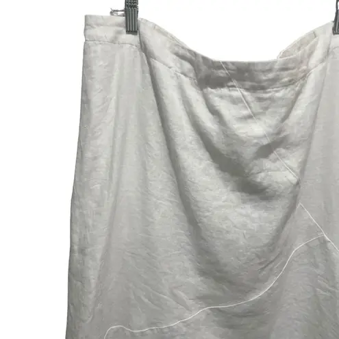 J.Jill  Love Linen A-Line Midi Skirt White Size XL New with Tags