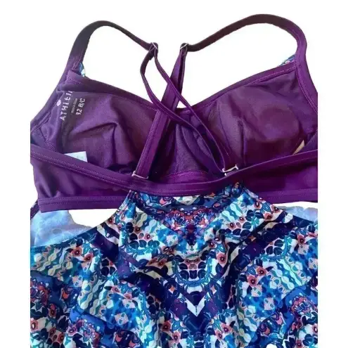 Athleta  Swimsuit Marrakesh Side Scrunch Tankini Swim Top Size‎ 32 B/C UPF+50