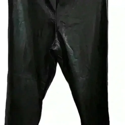 Lulus  Women's Black Faux Leather Dress Pants Size M Party/Cocktail