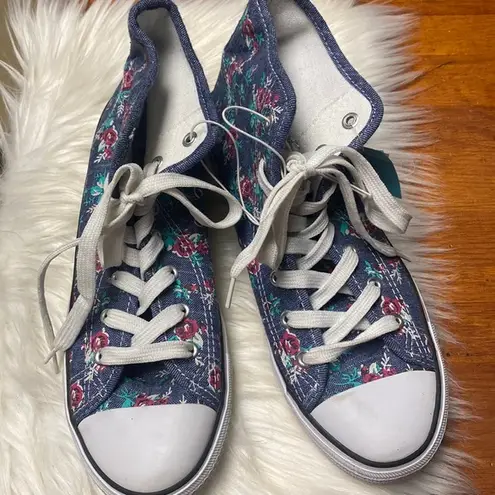 Just Be Denim floral hightop sneakers by  NWT size 9